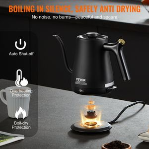 Bollitore Elettrico a Collo d'Oca da 1L, 1200W, Riscaldamento Rapido, Acciaio Inossidabile 304 per Alimenti, per Caffè e Tè, Bollitore per Acqua Calda - Product Image 4