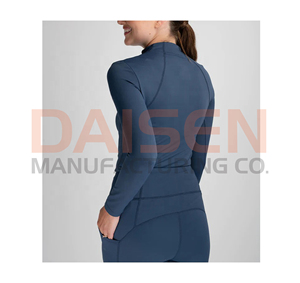Female Horse Riding Training Shirt Breathable <b>Long</b> <b>Sleeve</b> Stretch Fabric Designed for Performance and Movement - Product Image 3