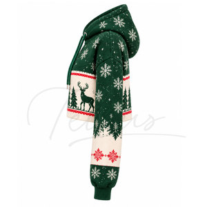 Hochwertige Maßgefertigte Design-Weihnachts-Damen-Winter-Hoodie Crop-Top-Hoodies OEM-Service Großhandelspreis Hoodie - Product Image 4