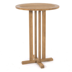 Outdoor Folding <b>Table</b> and Bar Chair with Teak Wooden Frame Soft material and cushion <b>for</b> <b>Garden</b> Furniture Set - Product Image 5