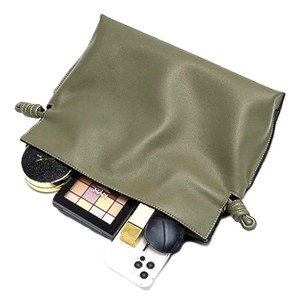 Royaa <b>Soft</b> Genuine <b>Leather</b> Bucket <b>Bag</b> Drawstring Closure Single Strap Crossbody Tote Handmade Luxury Fashion up to 5L Capacity - Product Image 1