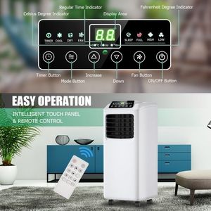 Condizionatore d'Aria Portatile a Frequenza Variabile da 8.000 BTU con Controllo Wi-Fi per Stanze - Spina EU - Product Image 6