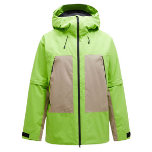Custom Men <b>Ski</b> Suit Set Waterproof Windproof <b>Green</b> Color Block <b>Jacket</b> and Pants Snowboard Suit with Hood - Product Image 3