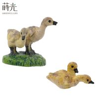 [2,9] Branta Canadensis Mini decoración de jardín terrario accesorios figuritas de resina en miniatura