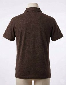 Polo en tricot à manches courtes pour homme, couleur unie, respirant, coupe décontractée, longueur normale - Product Image 2