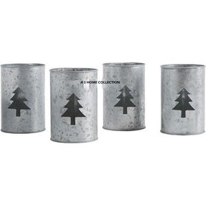 Seau décoratif de Noël ovale vierge de haute qualité, texture martelée, idéal pour la sublimation – Excellent rapport qualité-prix - Product Image 2