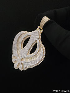 Pendentif Hip Hop Iced Out en Argent Massif 925 Plaqué Or Jaune, Breloque Étoile Rotative en Diamant Moissanite, Bijou Unisexe pour Fête - Product Image 2