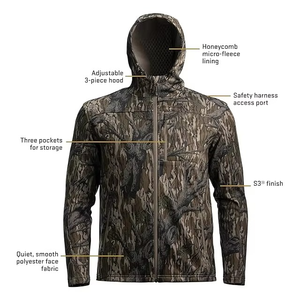 Veste de chasse en softshell, vente en gros d'usine, confortable, de haute qualité, imprimé camouflage, multi-poches, imperméable, pour le camping d'hiver, pour hommes - Product Image 2