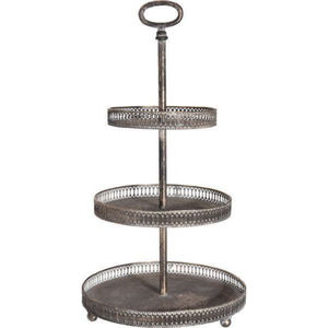 Élégant support de service à 2 niveaux en acier inoxydable doré avec miroir, présentoir à cupcakes et desserts, plateau décoratif en métal pour buffet - Product Image 4