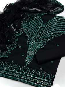 ชุดผ้าฝ้ายลายสวยสำหรับวันอีด คอลเลคชั่นล่าสุดปี 2026 พร้อมงานปักและงานประดับเลื่อม ผ้าชีฟองปักลายสวยงาม - Product Image 4