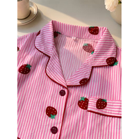 Ensemble de pyjama pour femmes, en jersey floral d'été, manches courtes, logo sur le devant, respirant, doux, confortable toute l'année, vêtements de détente à la maison