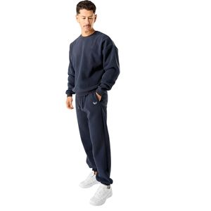 <b>Men's</b> <b>Navy</b> Blue Oversized Sweatpants Relaxed Fit Athletic Fleece <b>Jogger</b> Pants Workout Gym Training Casual Sportswear Wear - Product Image 3
