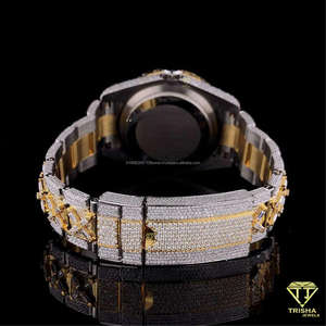 Reloj de Lujo para Hombre de Dos Tonos con Diamantes Cultivados en Laboratorio VVS en Plata de Ley 925 - Product Image 2