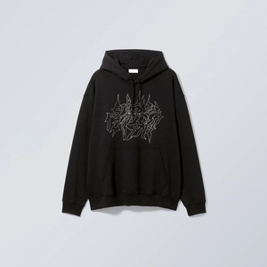 Pull en molleton thermique 500 g/m² de qualité supérieure, personnalisé, pour homme, style streetwear hiver, avec strass, en coton épais, fourni par OEM - Product Image 4