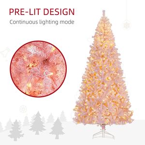 Albero di Natale Pre-Illuminato Alto 2,3 m con 500 Luci LED Bianco Caldo e 1346 Punte - Albero Artificiale Innevato per Decorazioni Festive - Product Image 5