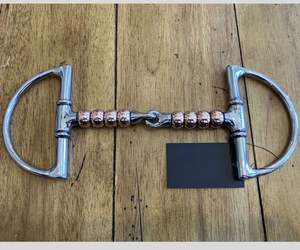 High Quality Stainless Steel Single <b>Joint</b> <b>Roller</b> Mouth Wide Hinged Dee for Horse Equestrian New Design - Product Image 2