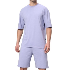 Ensemble t-shirt et short d'été respirant pour hommes deux pièces pour hommes nouveau design pour l'extérieur ensembles doubles d'été coupe ajustée de qualité supérieure - Product Image 1
