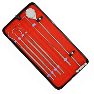 ชุดเครื่องมือขูดหินปูนฟันม้า 6 ชิ้น ชุดอุปกรณ์สัตวแพทย์ ผลิตจากเหล็กกล้าไร้สนิมเยอรมัน ด้ามจับยาว - Product Image 5