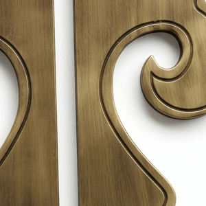 Poignée de porte décorative en laiton antique durable Nimbus Modern |   Quincaillerie architecturale en forme de volute pour portes d'entrée d'hôtel - Product Image 4