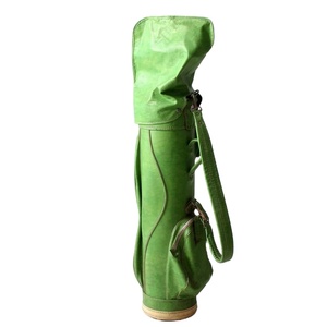Sacs de golf en cuir imperméable pour hommes et femmes, de haute qualité, personnalisés, en toile vintage et en cuir vert. - Product Image 4