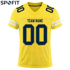 Camiseta de Fútbol Americano Personalizada OEM de Alta Calidad, Ropa de Entrenamiento Transpirable de Manga Corta, Último Diseño, Tallas Grandes, Precio Económico - Product Image 6