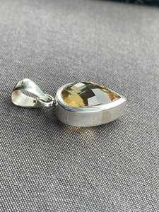 Glowing Citrine Pendant 925 Sterling Silver Handmade Natural Faceted Gemstone November Birthstone Jewelry Gift - Product Image 6