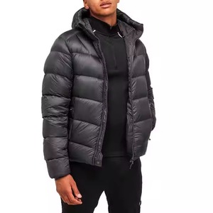 Warm Shiny <b>Bubble</b> <b>Coats</b> Long Sleeve Solid Zipper Pocket Breathable Quick Dry Stand Collar Winter Puffer Jacket Men - Product Image 5