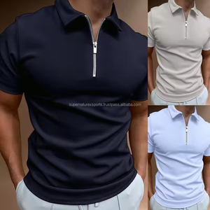 2024เสื้อโปโลผู้ชายแขนสั้นมีซิป, เสื้อกีฬาเข้ารูปกอล์ฟเสื้อโปโลธรรมดา - Product Image 2