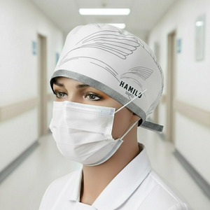 Bonnet chirurgical en satin absorbant la transpiration et lavable pour infirmières, idéal pour les cliniques vétérinaires et les hôpitaux (vente en gros) - Product Image 1