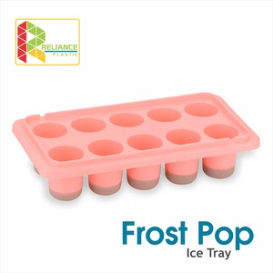 Moule à glaçons Frost Pop en silicone bleu, 10 cavités, avec couvercle, pour utilisation au réfrigérateur - Product Image 3