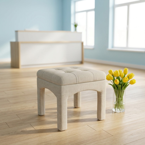 Fauteuil inclinable électrique en coton avec repose-pieds assorti, coutures sur mesure, design minimaliste pour salon familial - Product Image 1