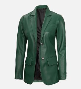 Blazer de Cuero Genuino para Hombre y Mujer, Estilo 2026, Personalizado OEM, con Dos Botones, Chaqueta de Cuero Clásica, Ofrecida a Precios de Mayoreo - Product Image 6