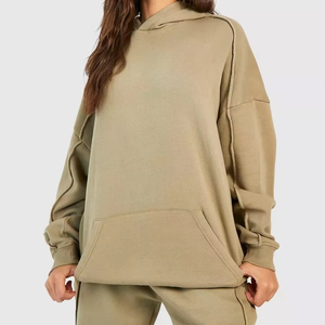 Ensemble de vêtements de sport pour femmes, sweat-shirt côtelé tendance et pantalon long, ensemble de sport 2 pièces - Product Image 3