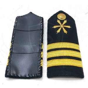 Custom Embroidered Epaulettes With Gold Cross And Stripes Sew-On Badges For Uniform Shoulder Rank Identification - Product Image 5