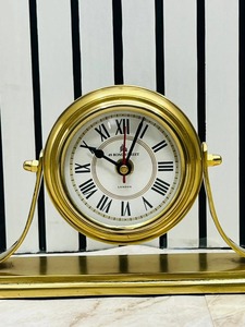 OLD WORLD TREASURE HANDICRAFTS Modern Aluminium Handmade Portable Nautical Desk <b>Clock</b> Roman Numerals Maritime <b>Table</b> <b>Clock</b> - Product Image 3