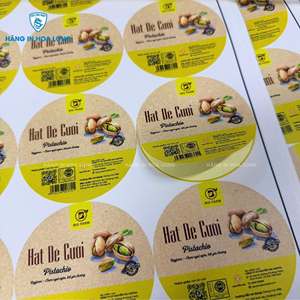 OEM Custom Circle Roll <b>Labels</b> Glossy Water Resistant Packaging <b>Stickers</b> For Retail Wholesale Vietnam Manufacturer Service - Product Image 3