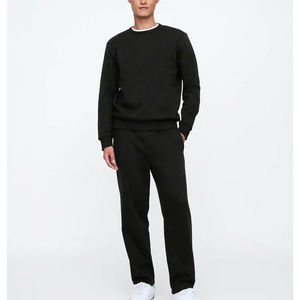 Wholesale <b>Men's</b> Oversized 100% Cotton Fleece Pullover Tracksuit For <b>Men</b> Custom High Quality Drop Shoulder Casual <b>Men</b> Tracksuit - Product Image 2