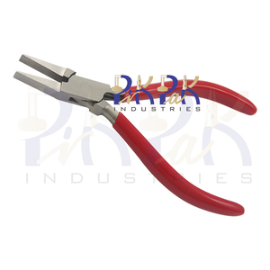 130mm Flat Nose <b>PVC</b> Handle Pliers Smooth Jaws Without Spring Circlip Crimping Jewelry Making DIY Crafts-Customizable OEM Options - Product Image 3