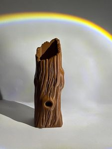 Jarrón de Bambú Tallado a Mano con Forma de Tronco de Árbol, Porta Flores Rústico para Mesa, Decoración Bonsái para el Hogar - Product Image 4