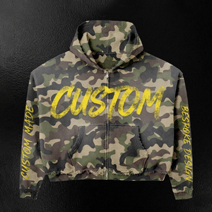 Oversized Gray Zip-Up <b>Hoodie</b> With Custom Print And Sleeve Patterns Men's Hip Hop Streetwear Autumn Wear - Product Image 3