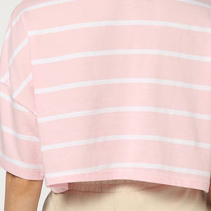 High Quality Women's Summer Boxy T-Shirts 100% Cotton Breathable Casual Short Sleeve Wholesale - Product Image 2