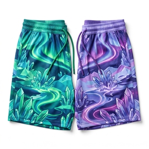Shorts de sport pour hommes avec motif circuit imprimé cyberpunk, sublimation, pour l'entraînement au basketball - Product Image 2