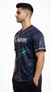 Maillot de baseball court élégant et respirant grande taille avec finition par sublimation de qualité supérieure pour le sport et le style de vie (100 % coton) - Product Image 5