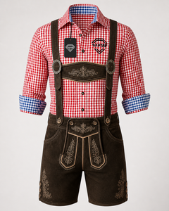 Lederhosen Premium Alemanes para Oktoberfest, Pantalones Cortos de Cuero Genuino para Hombre, Disfraz Tradicional Bávaro para Festival de la Cerveza, Venta al Por Mayor - Product Image 5