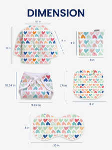 ชุดของขวัญ Polka Tots Little Treasure ผ้ามัสลินสองชั้น แพ็ค 6 ชิ้น สำหรับเด็กแรกเกิด ลายหัวใจ กล่องเสื้อผ้าเด็กอ่อนพรีเมียม - Product Image 4