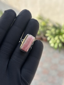 Rare Natural Rhodochrosite octagon Classic Wedding <b>Ring</b> 925 Sterling Silver <b>Indian</b> Handmade Wholesale Jewelry Manufacturer - Product Image 4