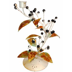 Vintage Handmade Metal Floral Candle Holder Stand Decorative Flower Leaf Design Tabletop Tealight Candle Holder for Home Decor - Product Image 6