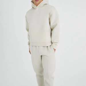 Ensemble de survêtement polaire oversize premium pour homme – Hoodie zippé épais et pantalon de jogging large – Ensemble deux pièces streetwear hiver - Product Image 2