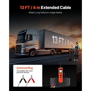 เครื่องทดสอบวงจรไฟฟ้ากระแสตรง 8-35 โวลต์ พร้อมจอแสดงผลสี TFT สำหรับทดสอบวงจรยานยนต์และแบตเตอรี่ - Product Image 2