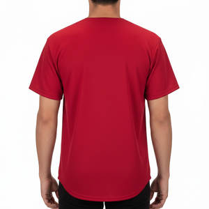 Maillot de sport d'été personnalisé pour homme, manches courtes, style baseball, boutons sur le devant, polyester, anti-bactérien - Product Image 2